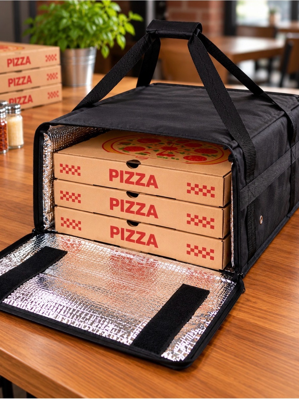 Insulated Storage Organizer in Black & Silver